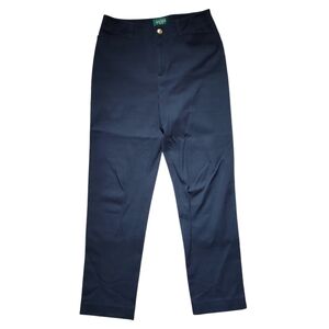Ralph Lauren Cotton Navy Blue Women's Pants 6 Petite